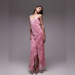 Topshop Burn out Twist Shoulder Dress